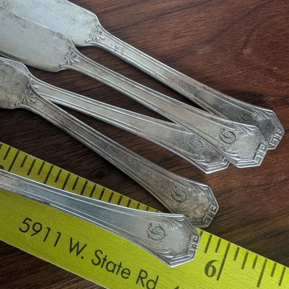 Reed & Barton Pompeian Butter Spreaders - set of 5, 5 3/4